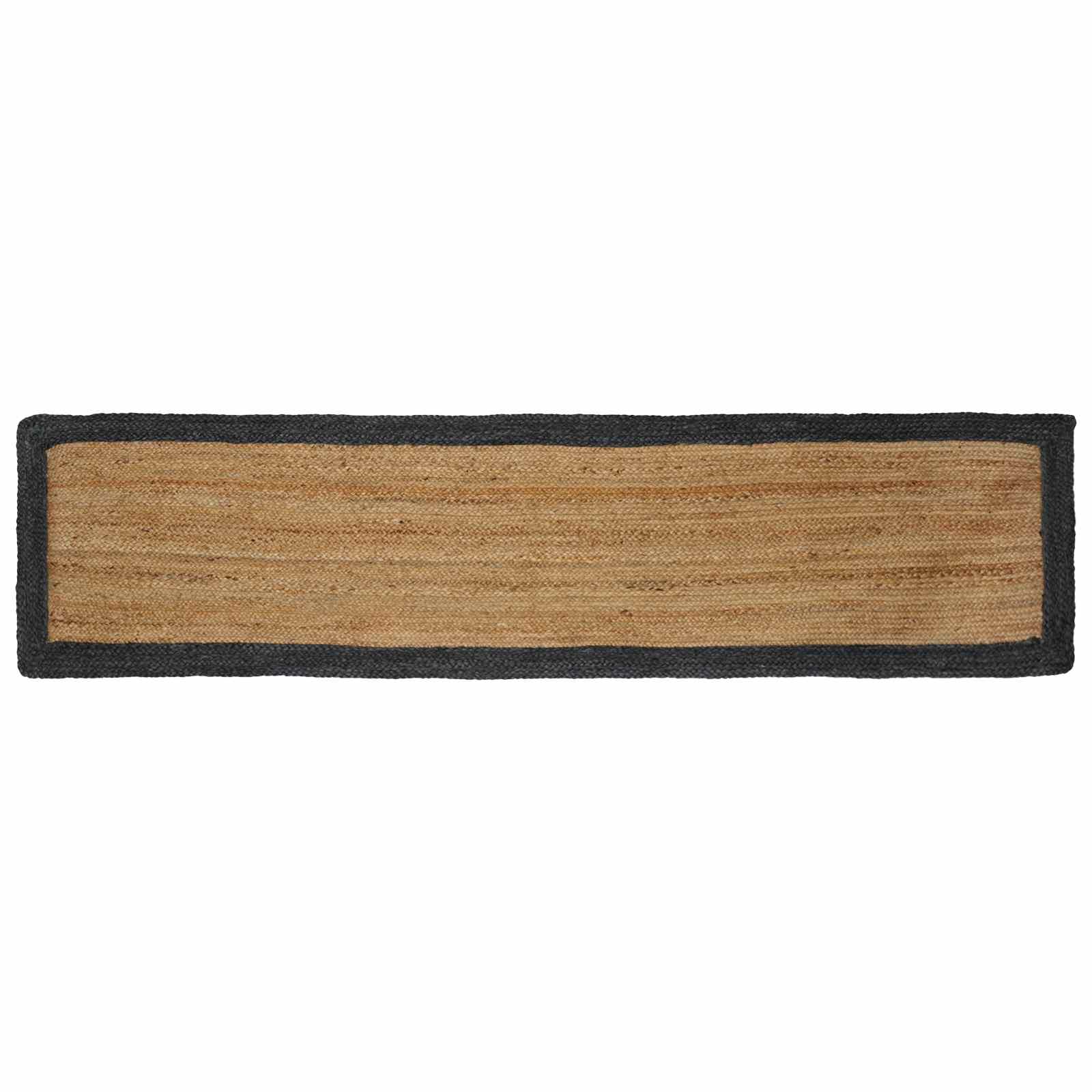 Tappeto da Area Grigio Scuro 60 x 250 cm Juta