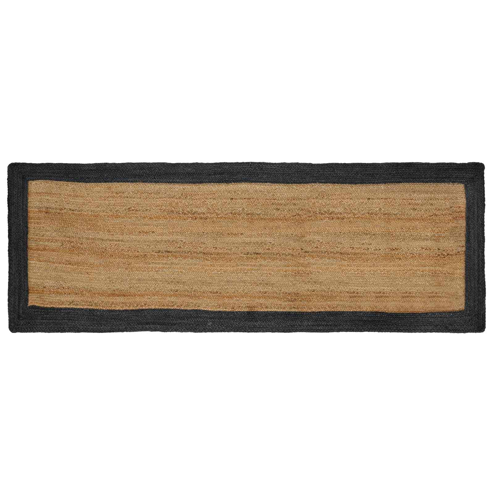 Tappeto da Area Grigio Scuro 80 x 250 cm Juta
