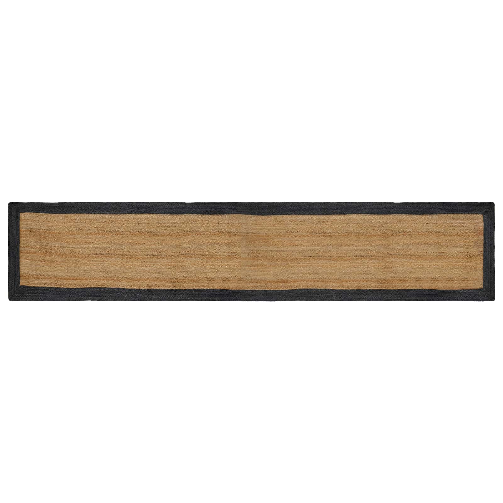 Tappeto da Area Grigio Scuro 80 x 400 cm Juta