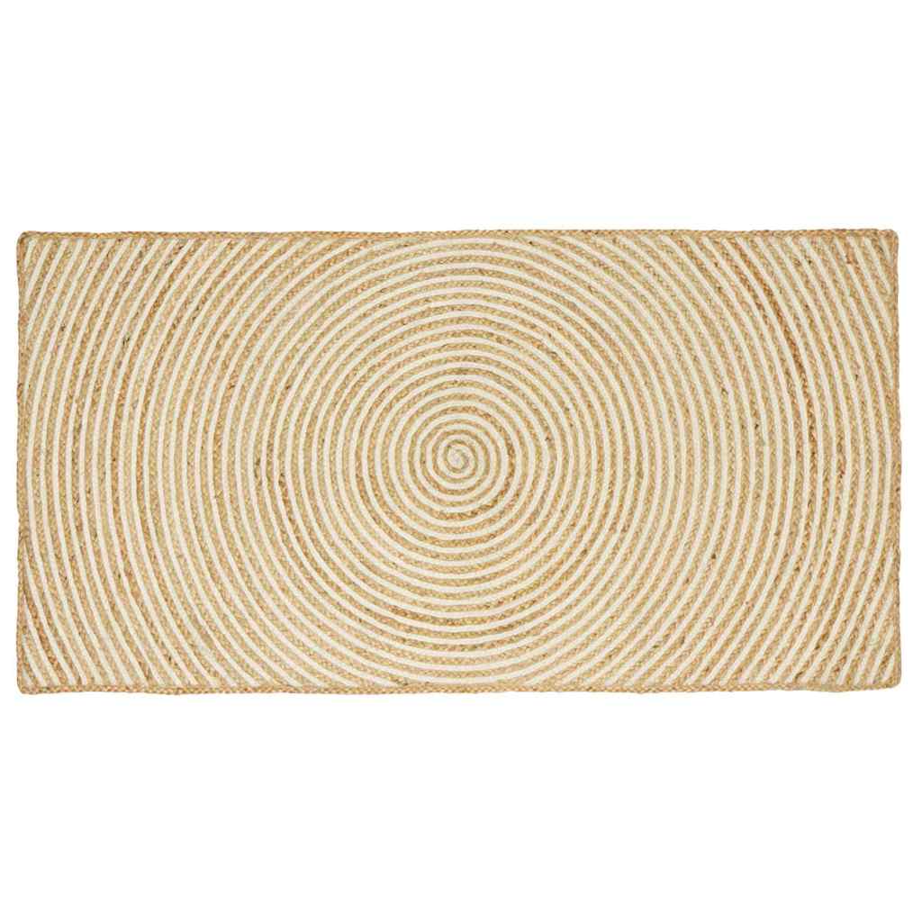 Tappeto da Area Bianco 100 x 200 cm Juta