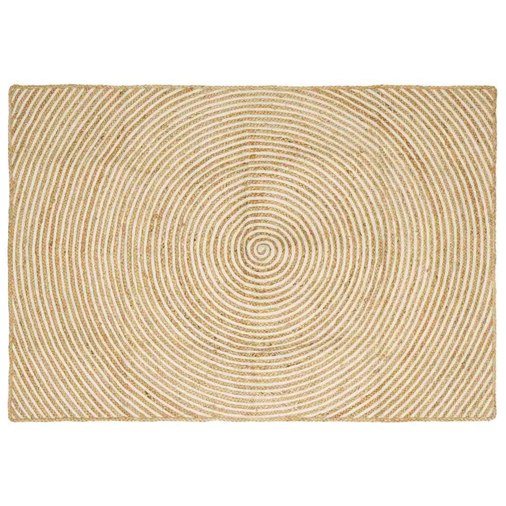 Tappeto da Area Bianco 120 x 170 cm Juta