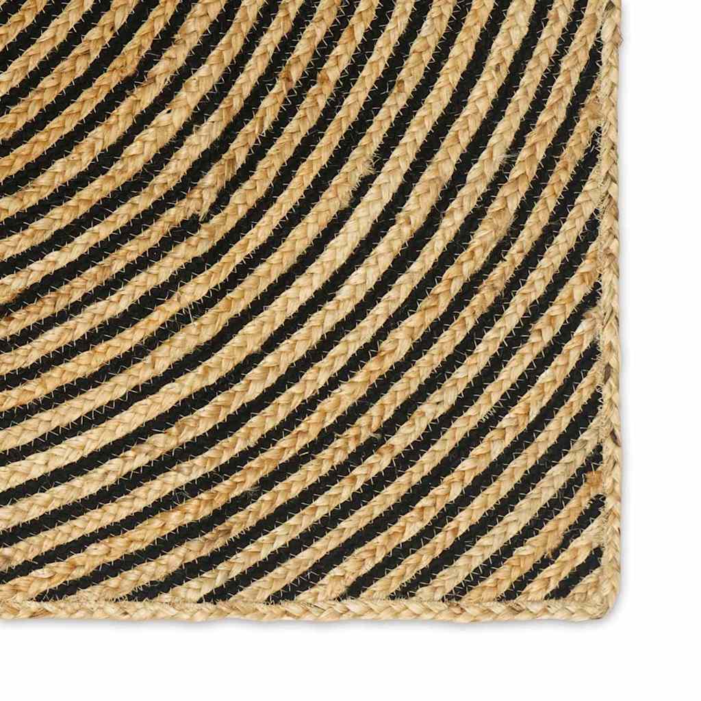 Tappeto da Area Nero 60 x 110 cm Juta