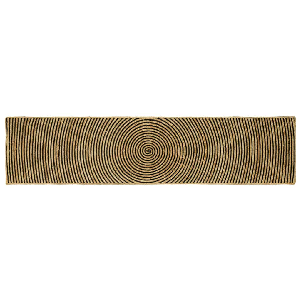 Tappeto da Area Nero 60 x 250 cm Juta