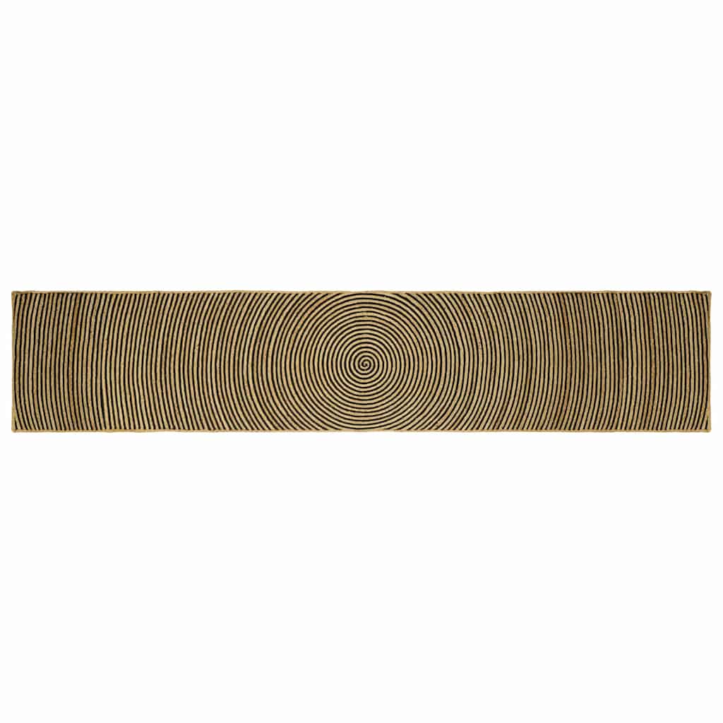 Tappeto da Area Nero 60 x 400 cm Juta