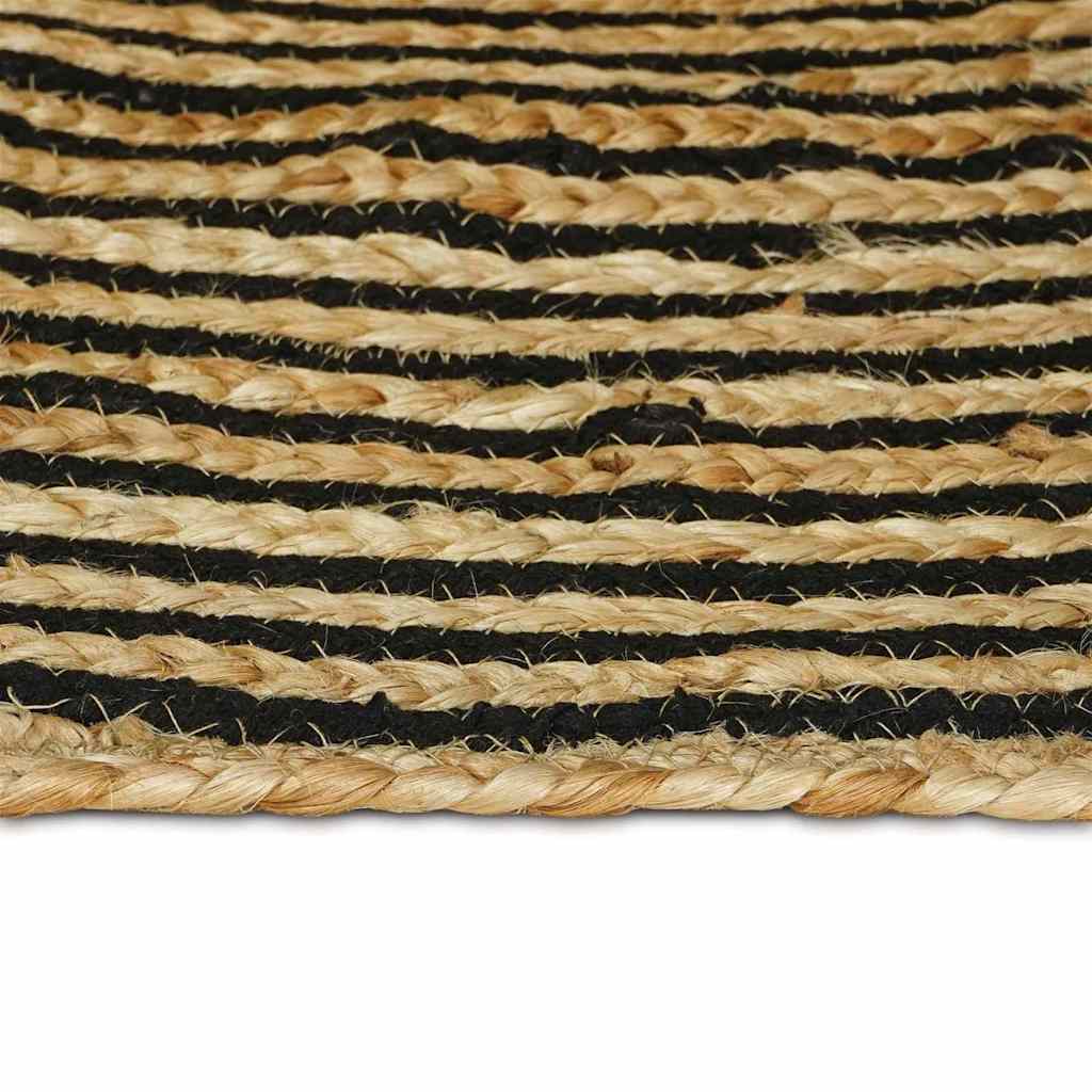 Tappeto da Area Nero 80 x 150 cm Juta