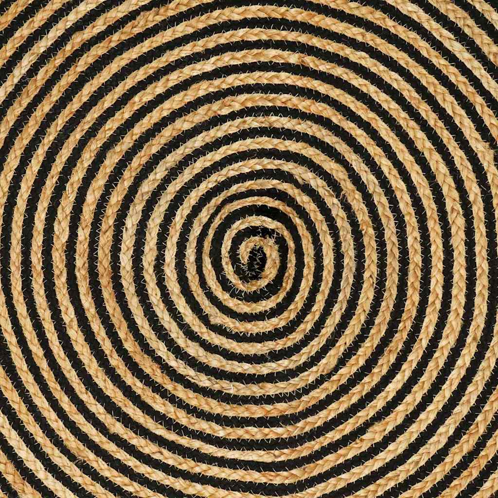 Tappeto da Area Nero 80 x 150 cm Juta
