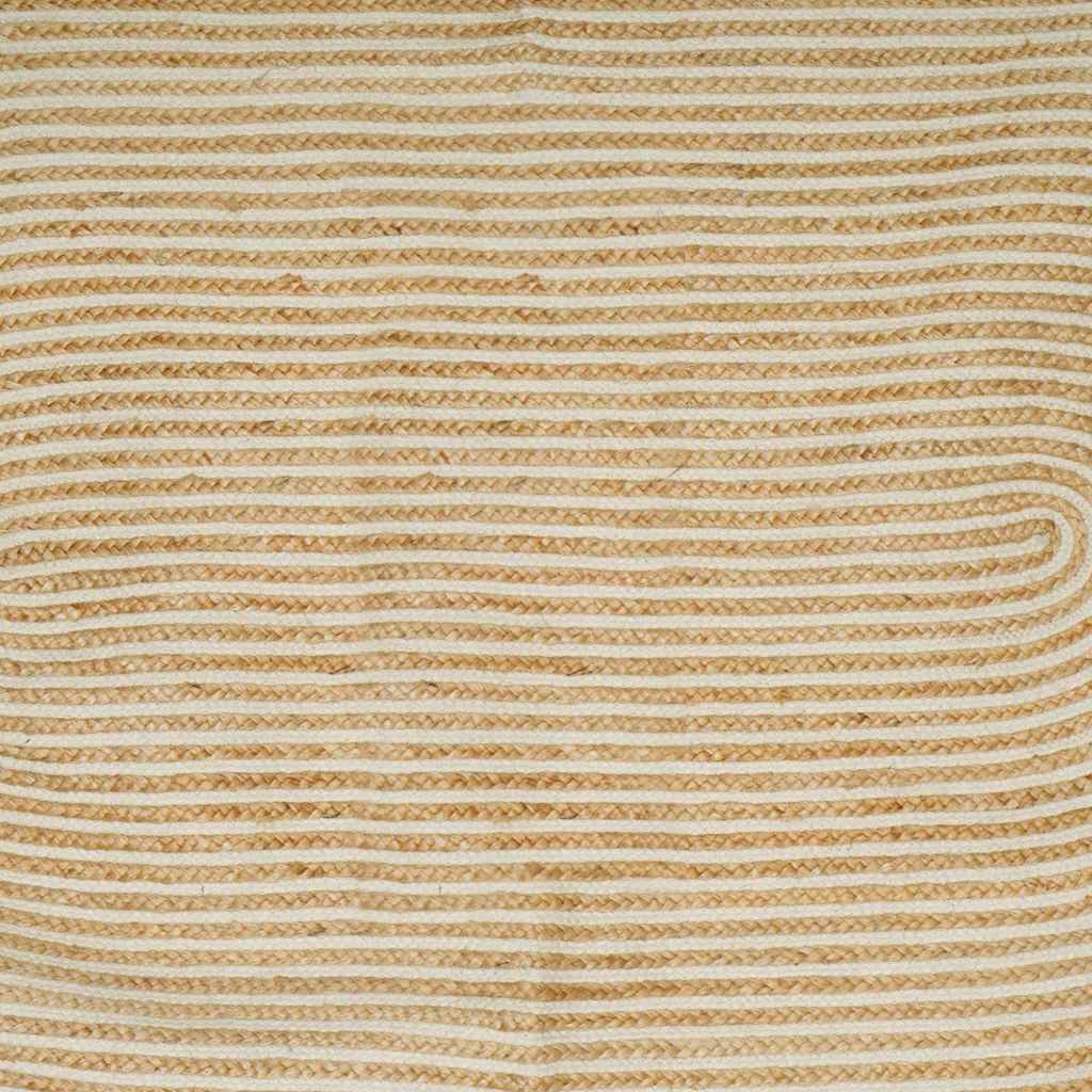 Tappeto da Area Naturale e Bianco 100 x 152 cm Juta