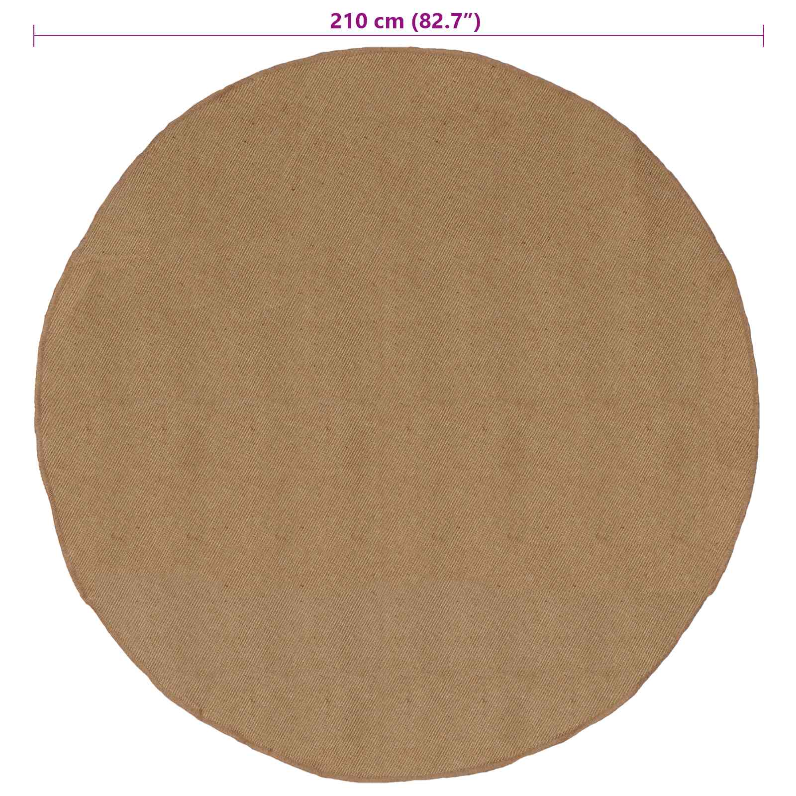Tappeti per area Naturale Ø 210 cm Juta