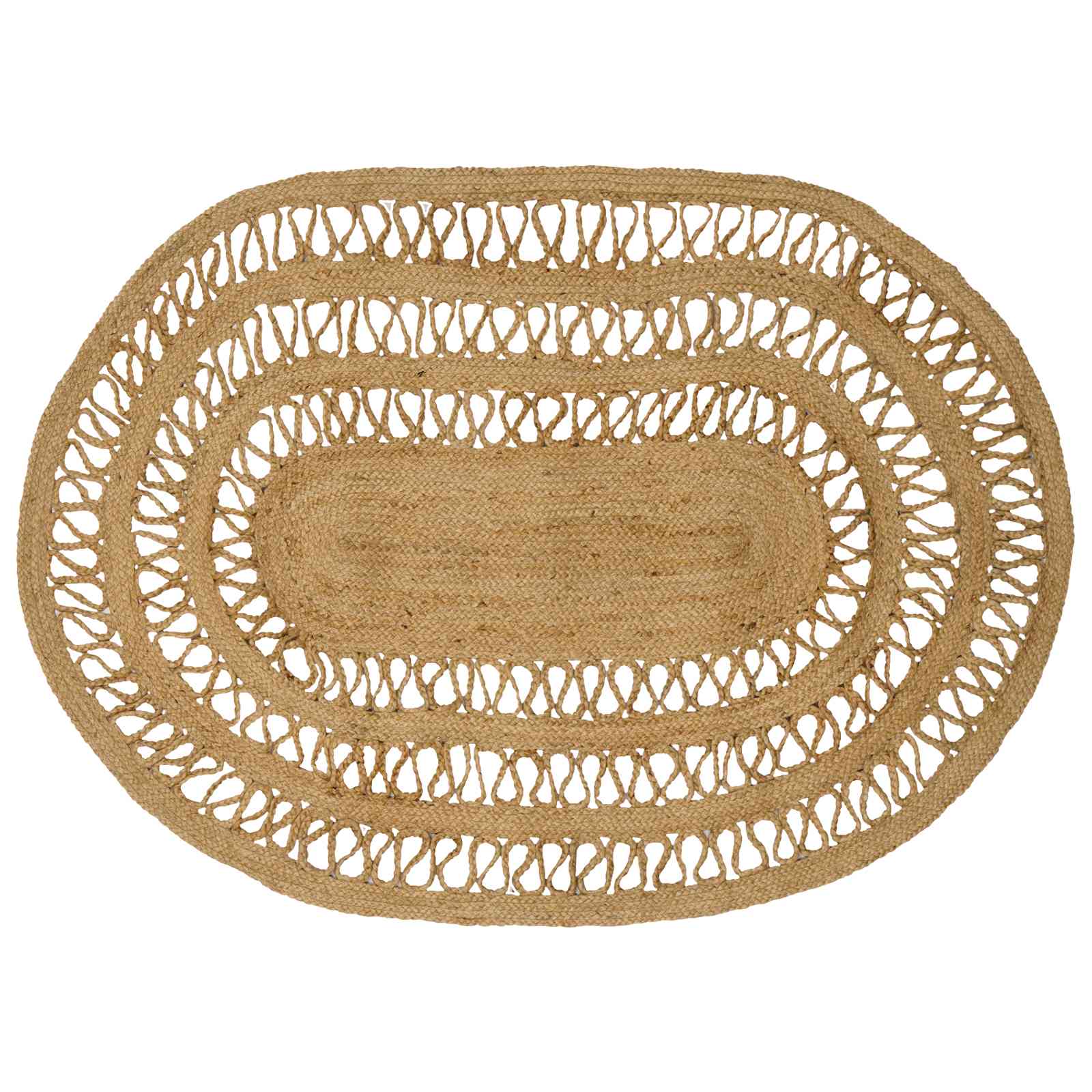 Tappeto da Area Naturale 100 x 152 cm Juta
