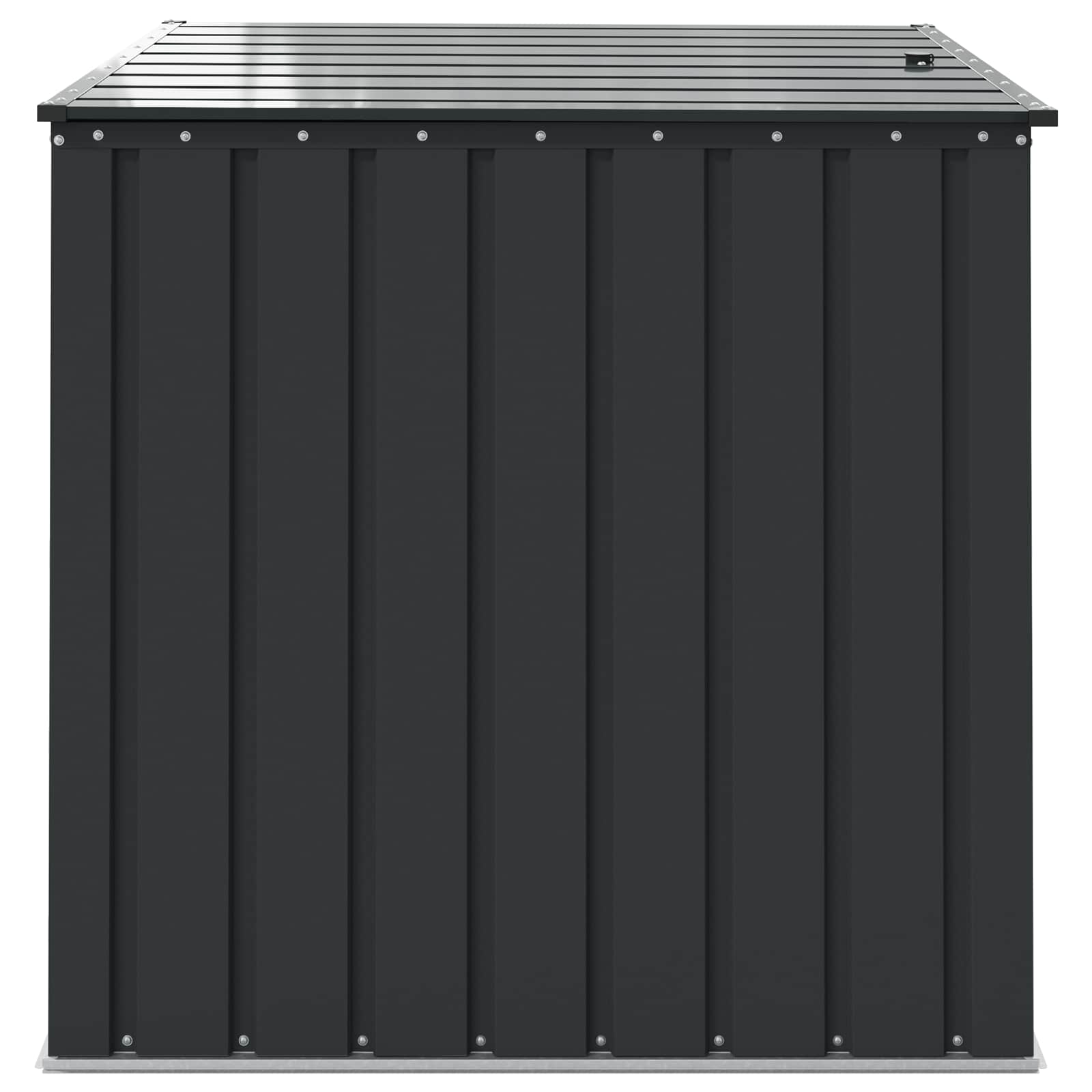 Cassa Stoccaggio Giardino Nera in Acciaio 101,5 x 107 cm