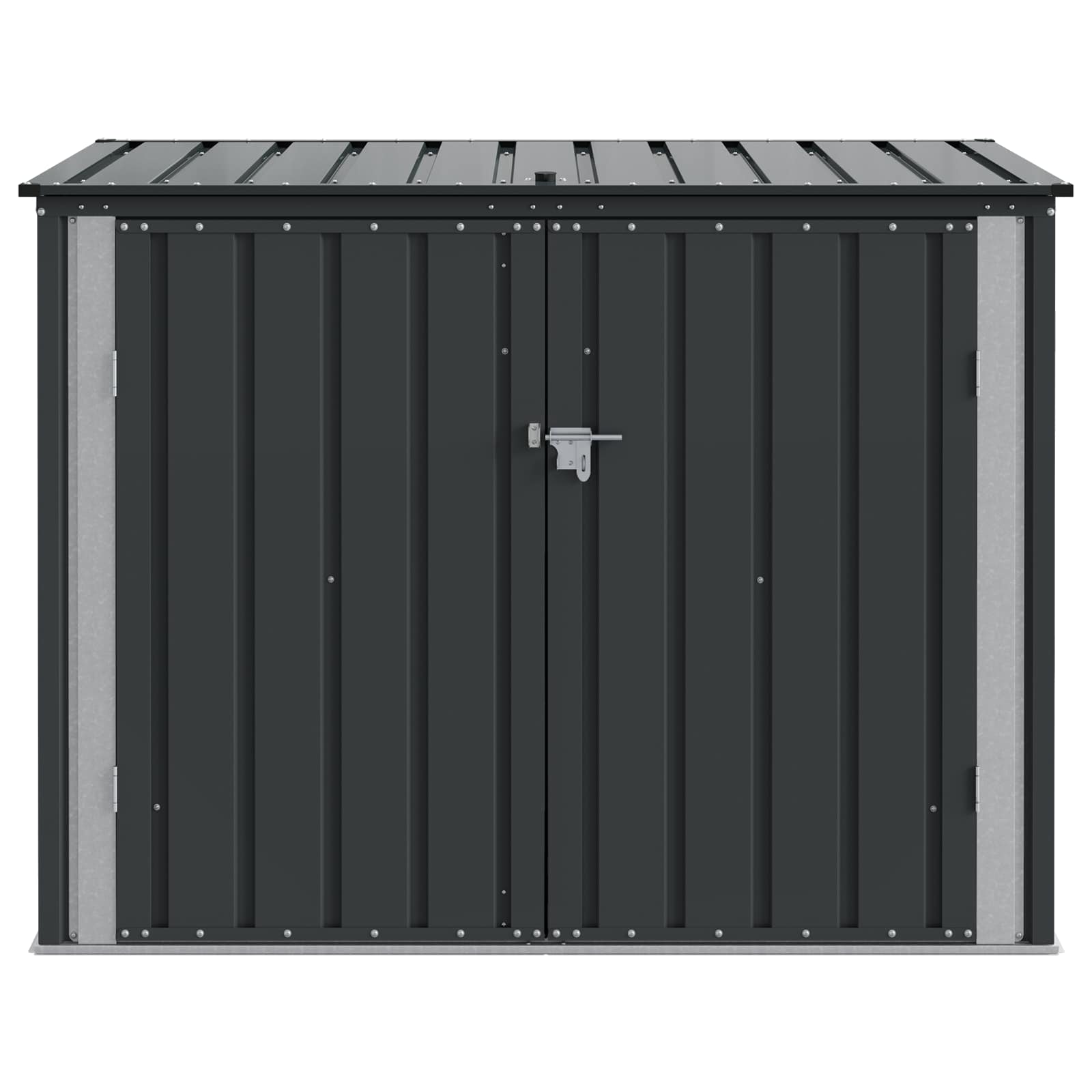 Scatola di Stoccaggio per Giardino Nero 151,5 x 82 x 110,5 cm
