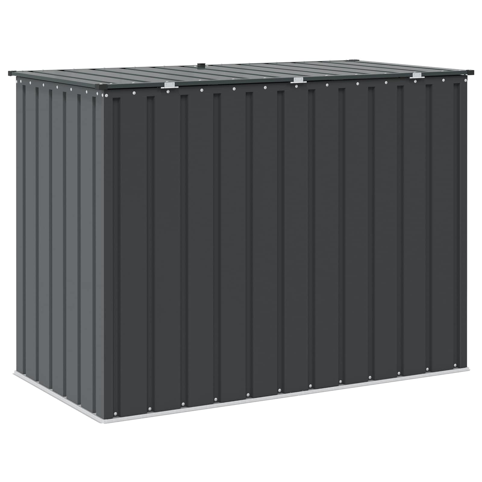 Scatola di Stoccaggio per Giardino Nero 151,5 x 82 x 110,5 cm