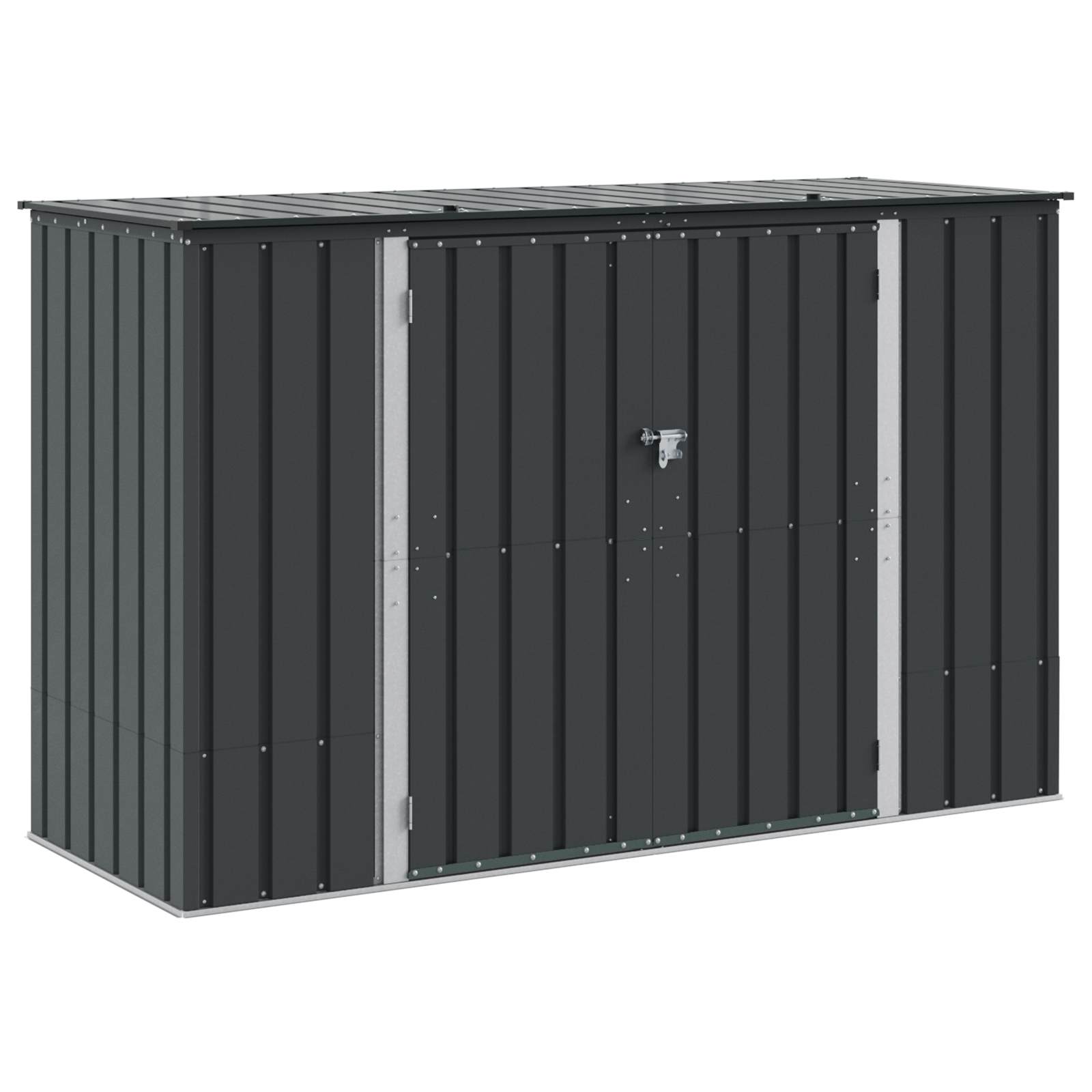 Scatola di Stoccaggio per Giardino Nero 214 x 82 x 132 cm