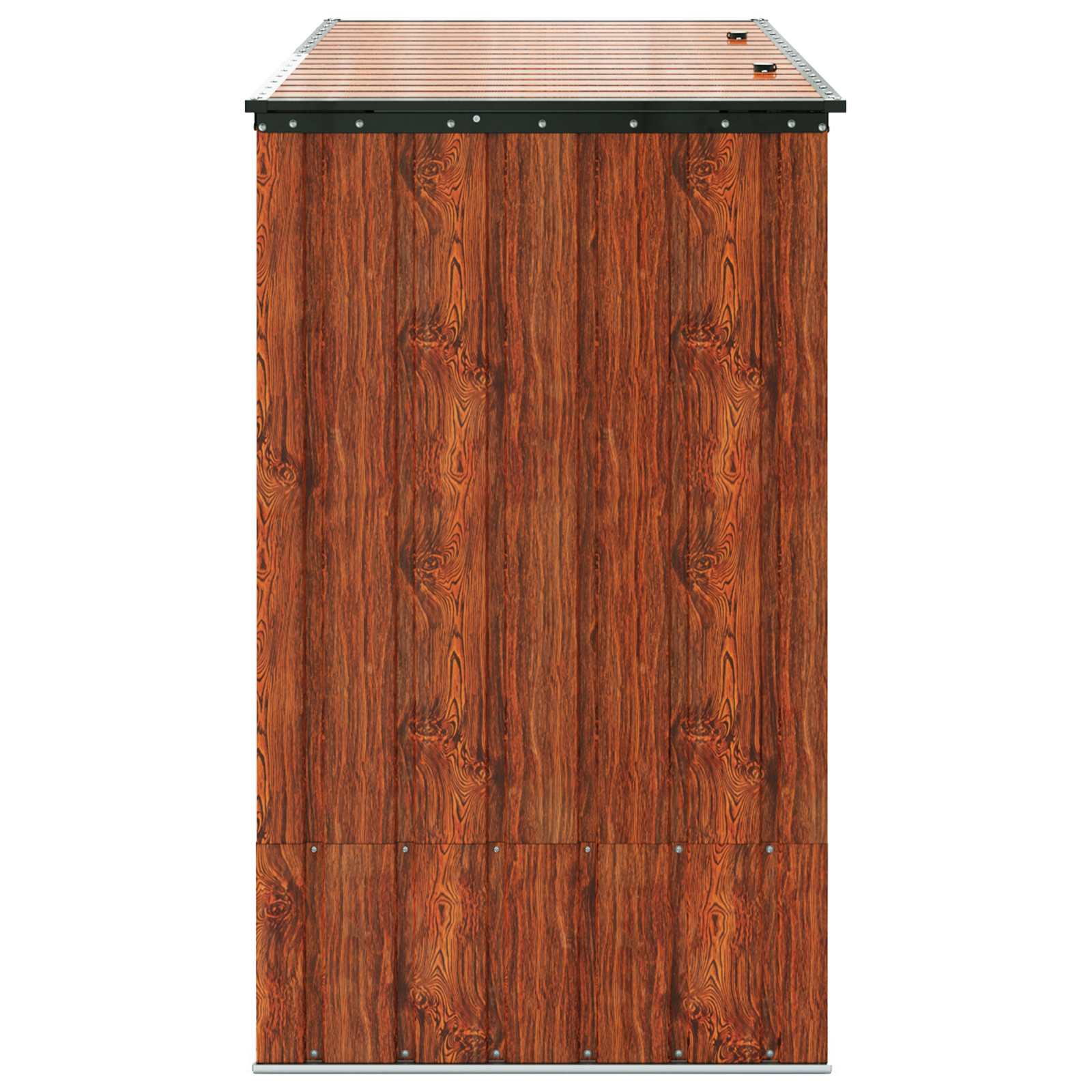 Cassa Stoccaggio Giardino Acciaio Marrone 214 x 82 x 132 cm