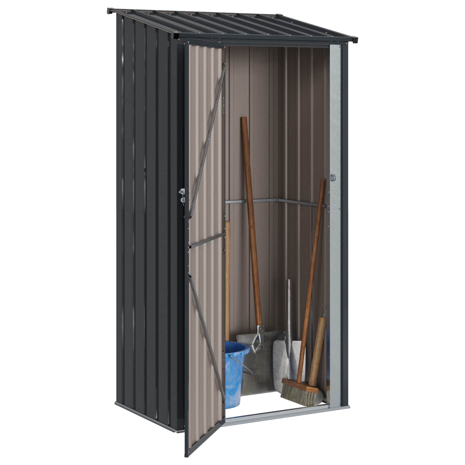 Casette da giardino Antracite 103 x 74 x 200 cm Metallo