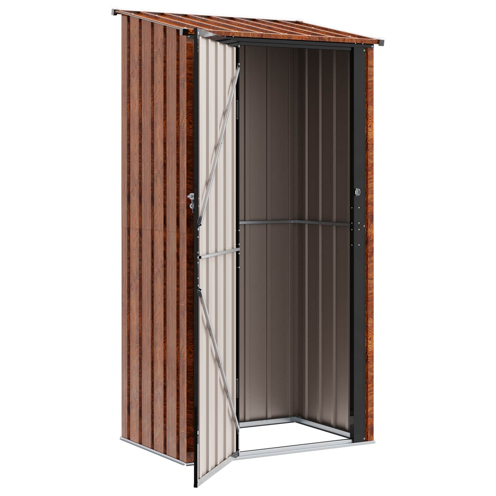 Casette da giardino Marrone 103 x 74 x 200 cm Metallo