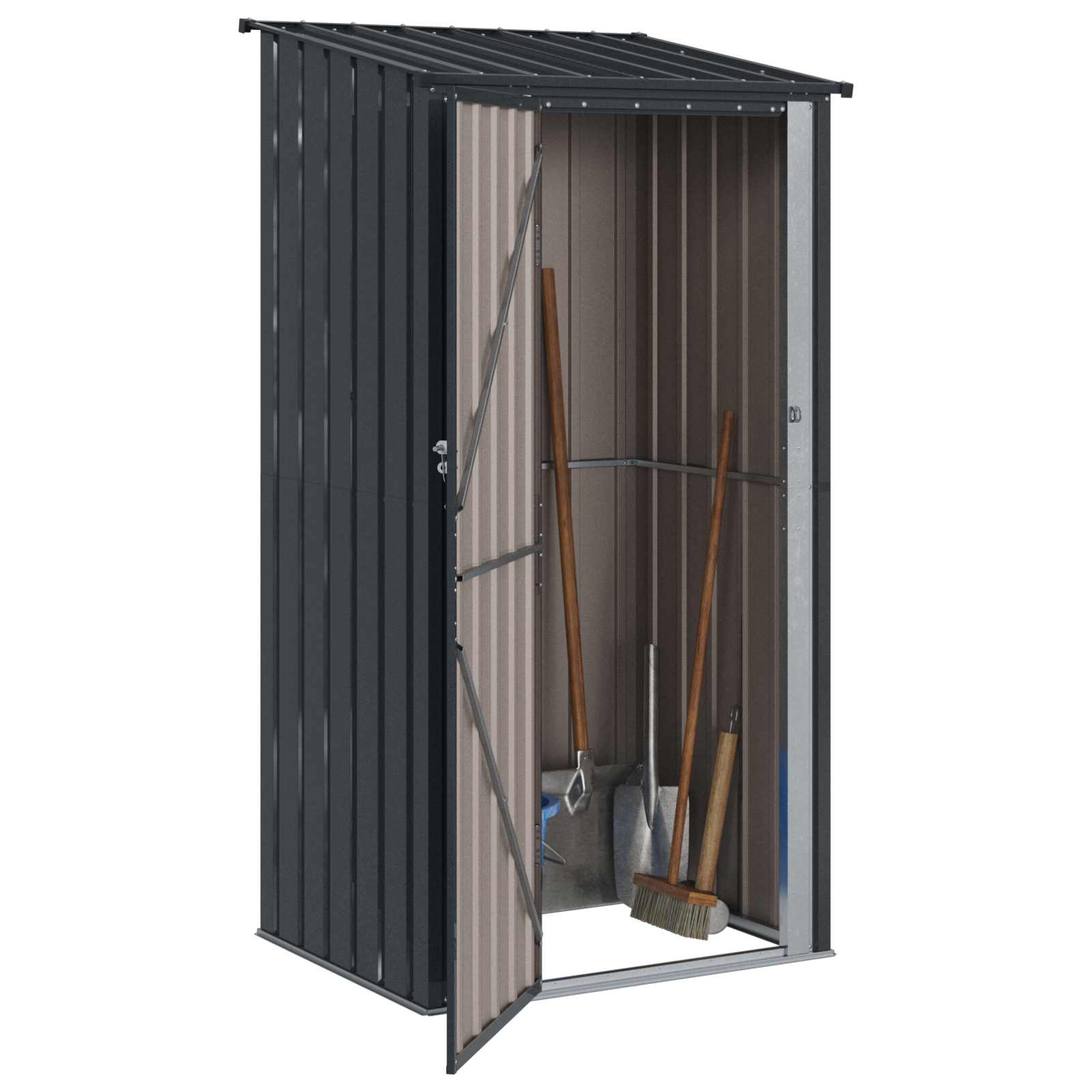 Casette da giardino Antracite 103 x 86 x 200 cm Metallo