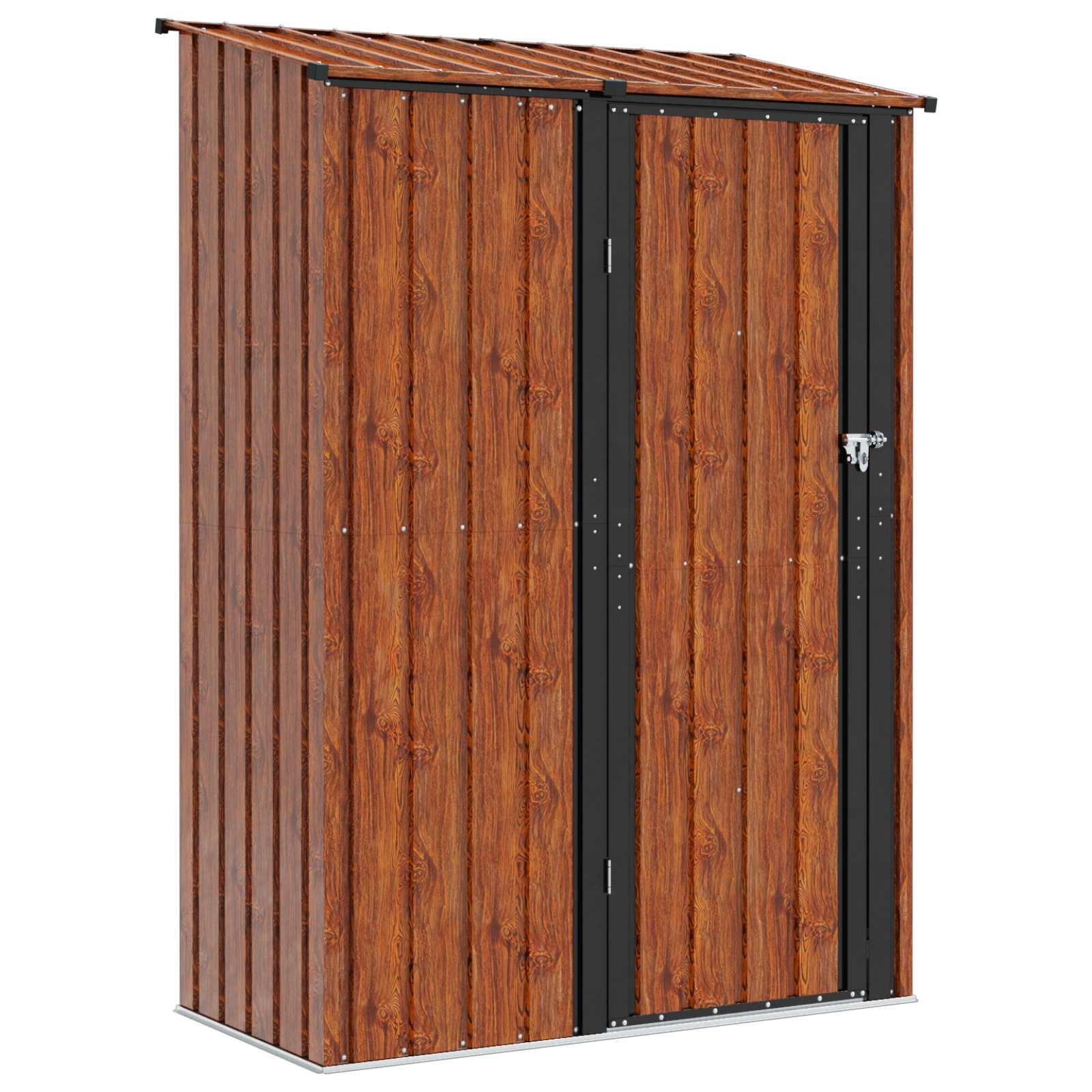 Casette da giardino Marrone 140,5 x 74 x 200 cm Metallo