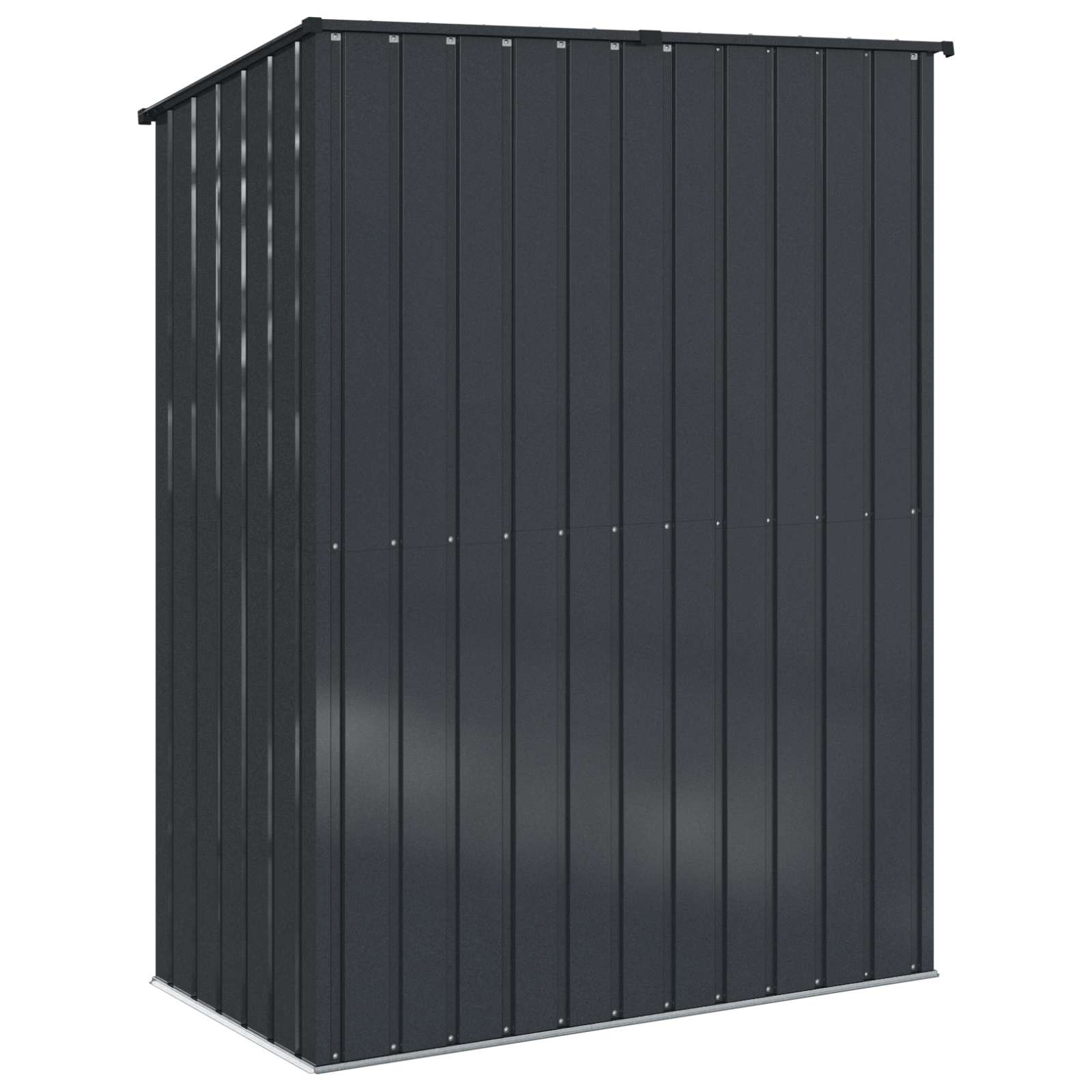 Casetta da giardino antracite 153,5 x 86 x 200 cm in metallo