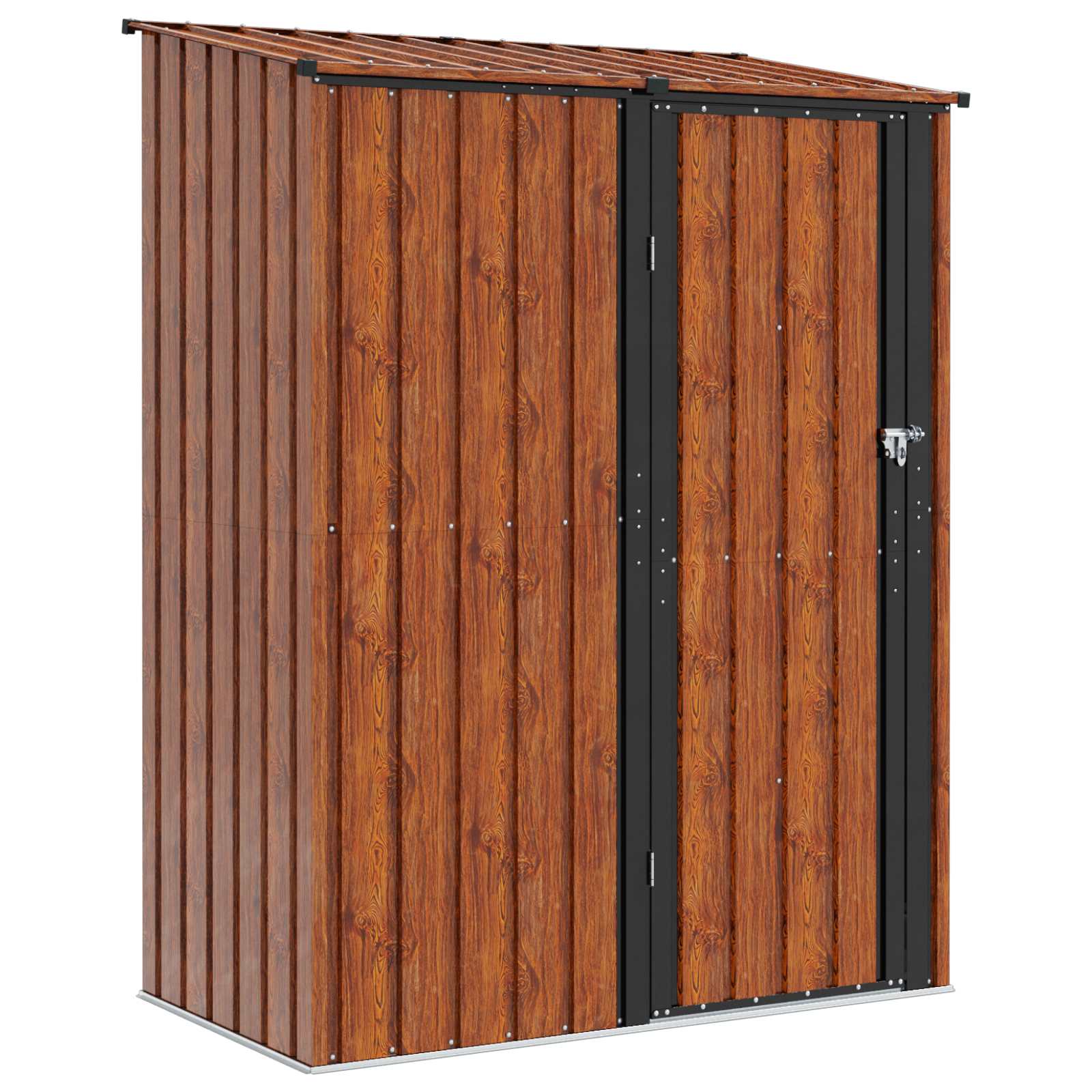 Casette da giardino Marrone 153,5 x 86 x 200 cm Metallo