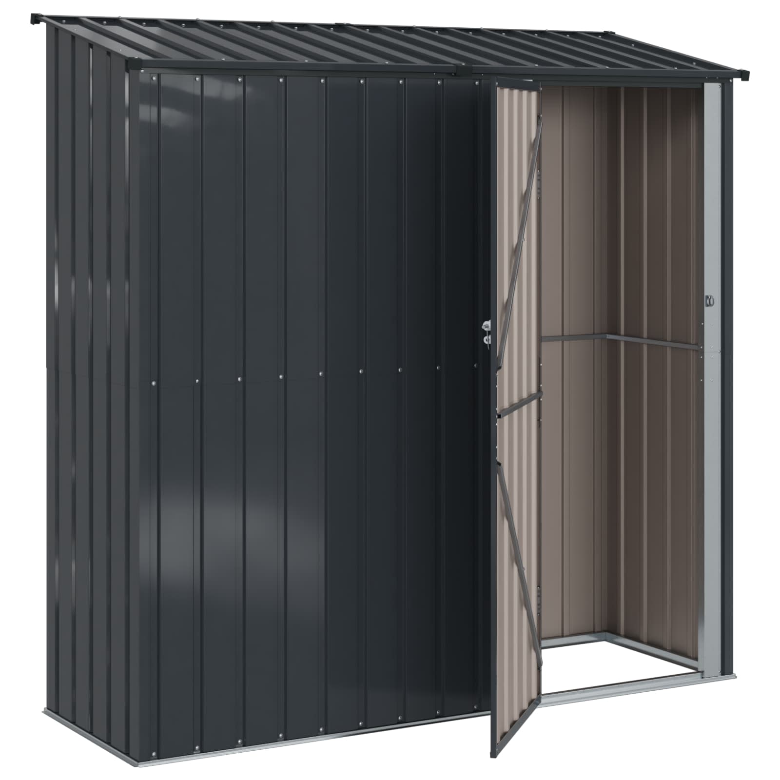 Casette da giardino Antracite 203,5 x 73 x 200 cm Metallo