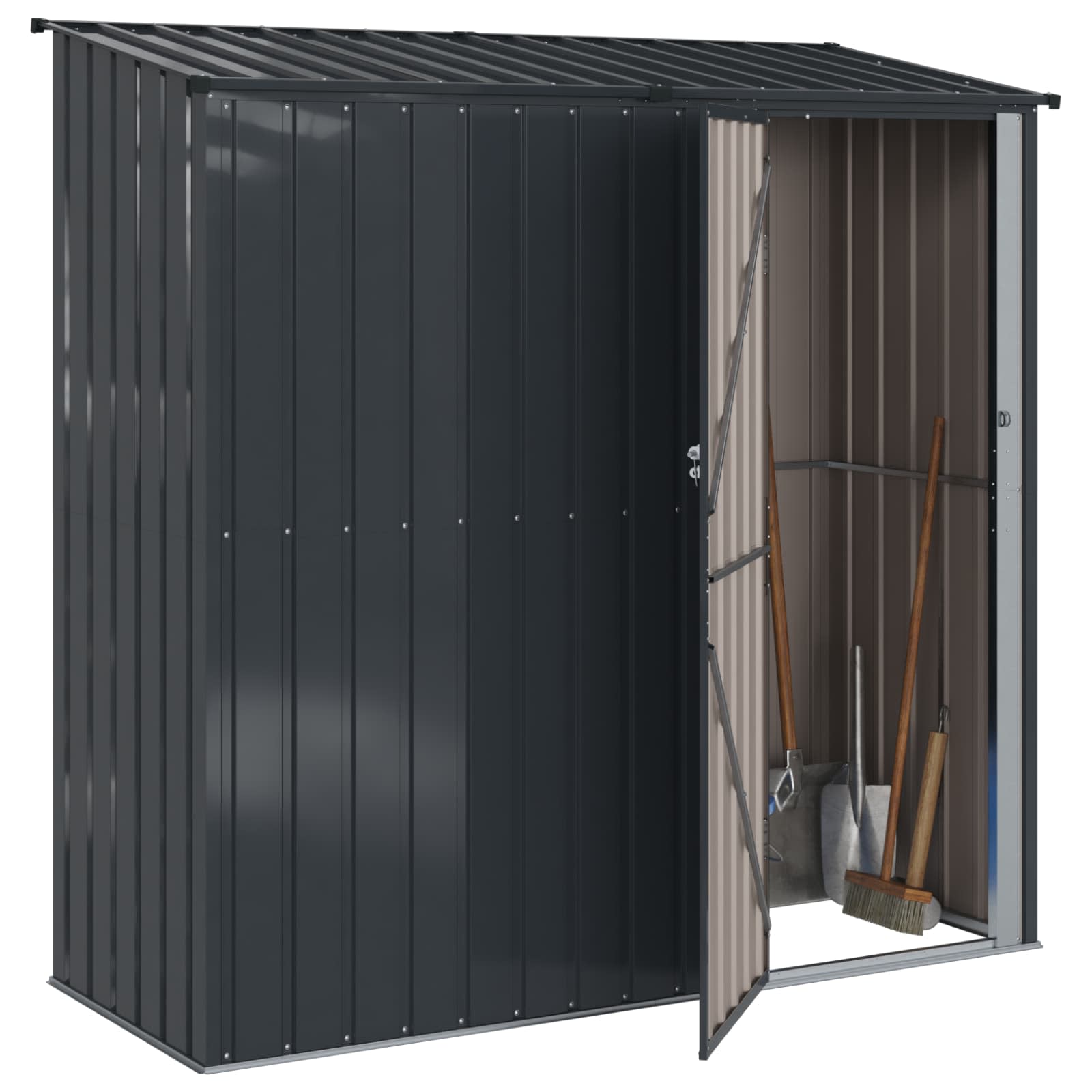 Casette da giardino Antracite 203 x 85,5 x 200 cm Metallo