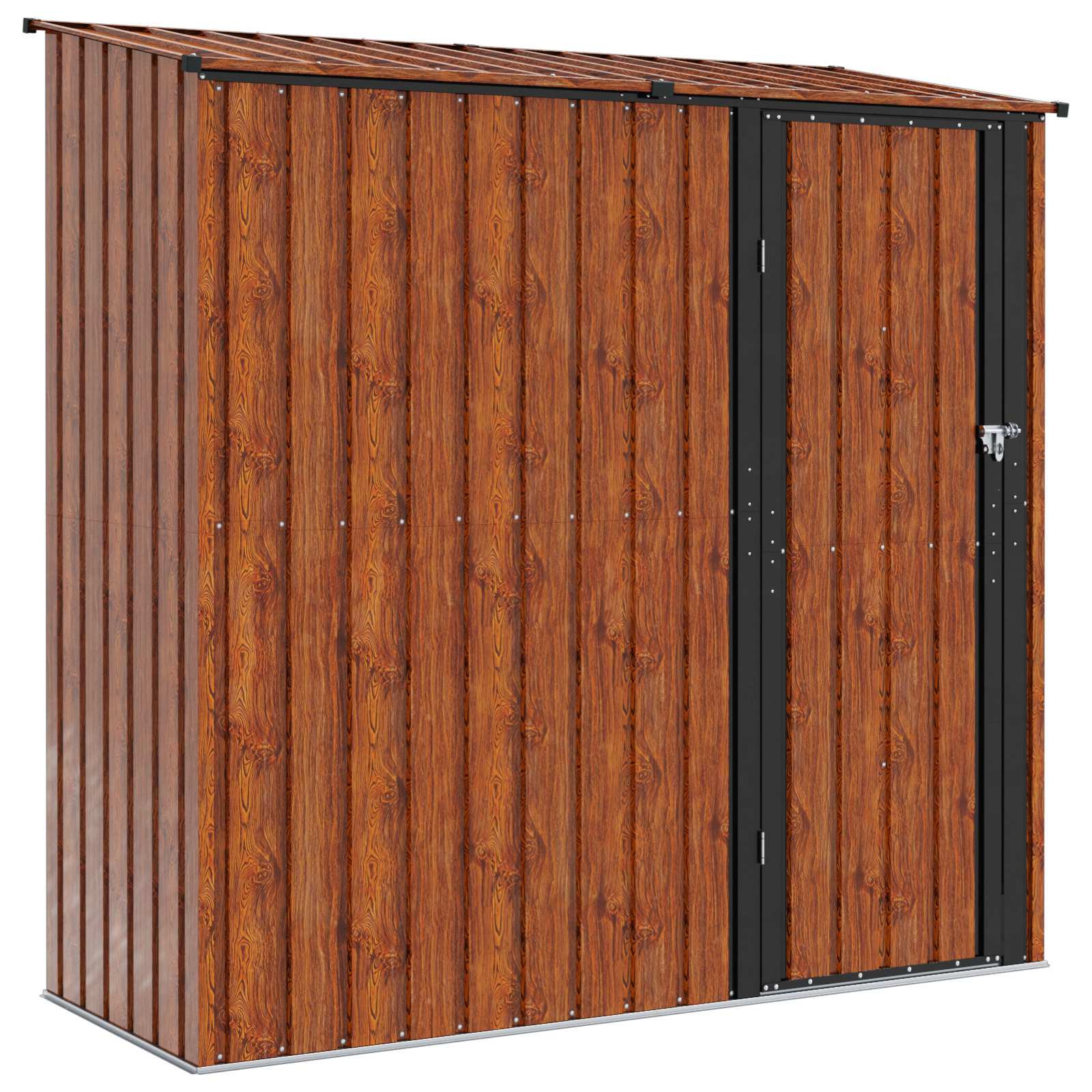 Casette da giardino Marrone 203 x 85,5 x 200 cm Metallo
