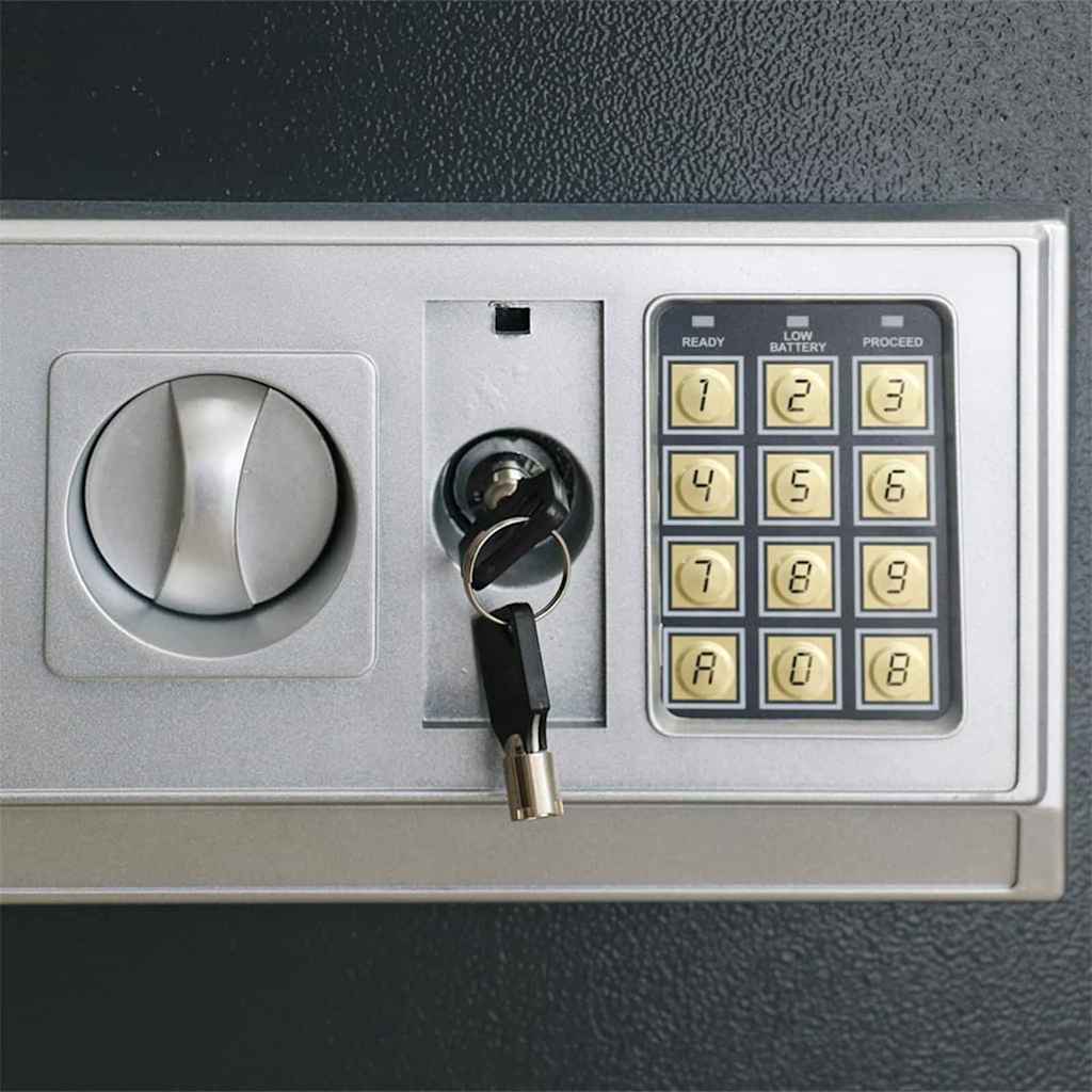 Cassetta di sicurezza digitale Grigio scuro 35 x 25 x 25 cm