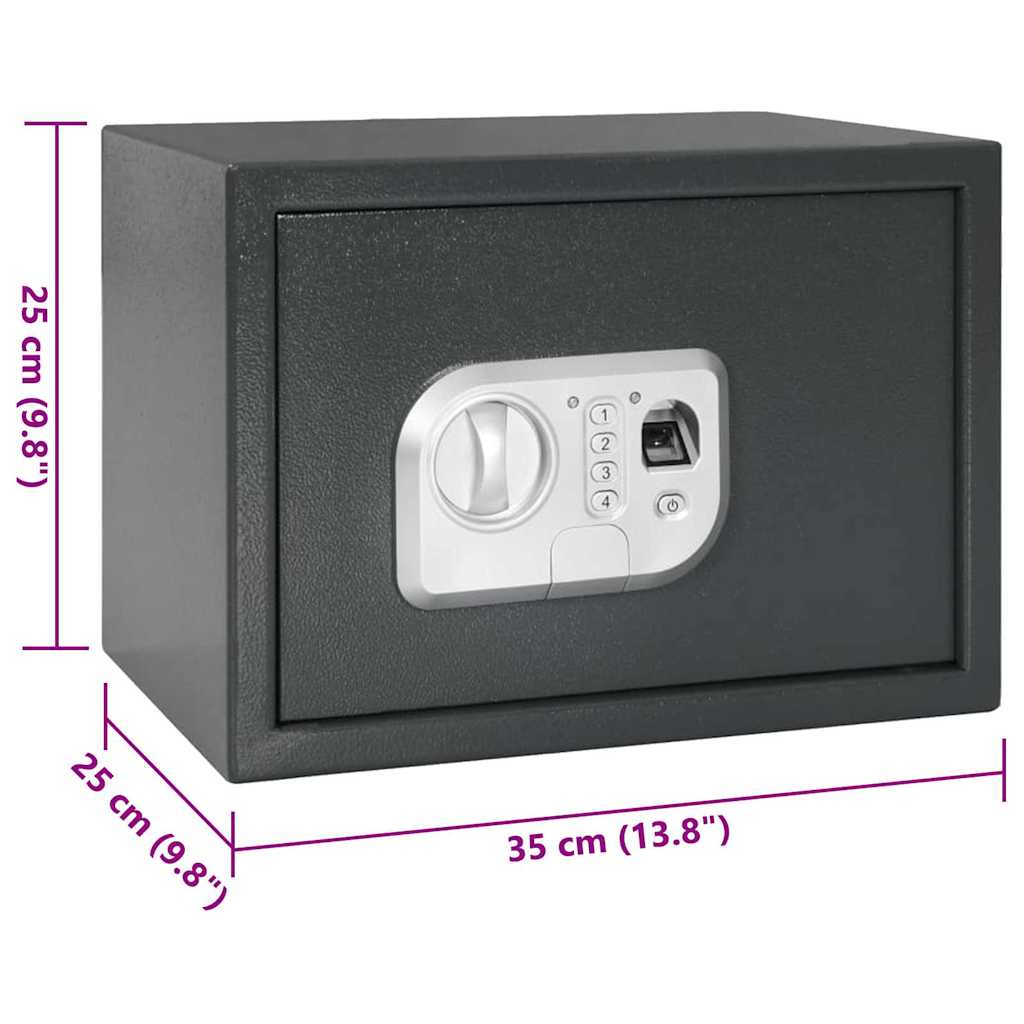 Cassetta di sicurezza digitale Grigio scuro 35 x 25 x 25 cm