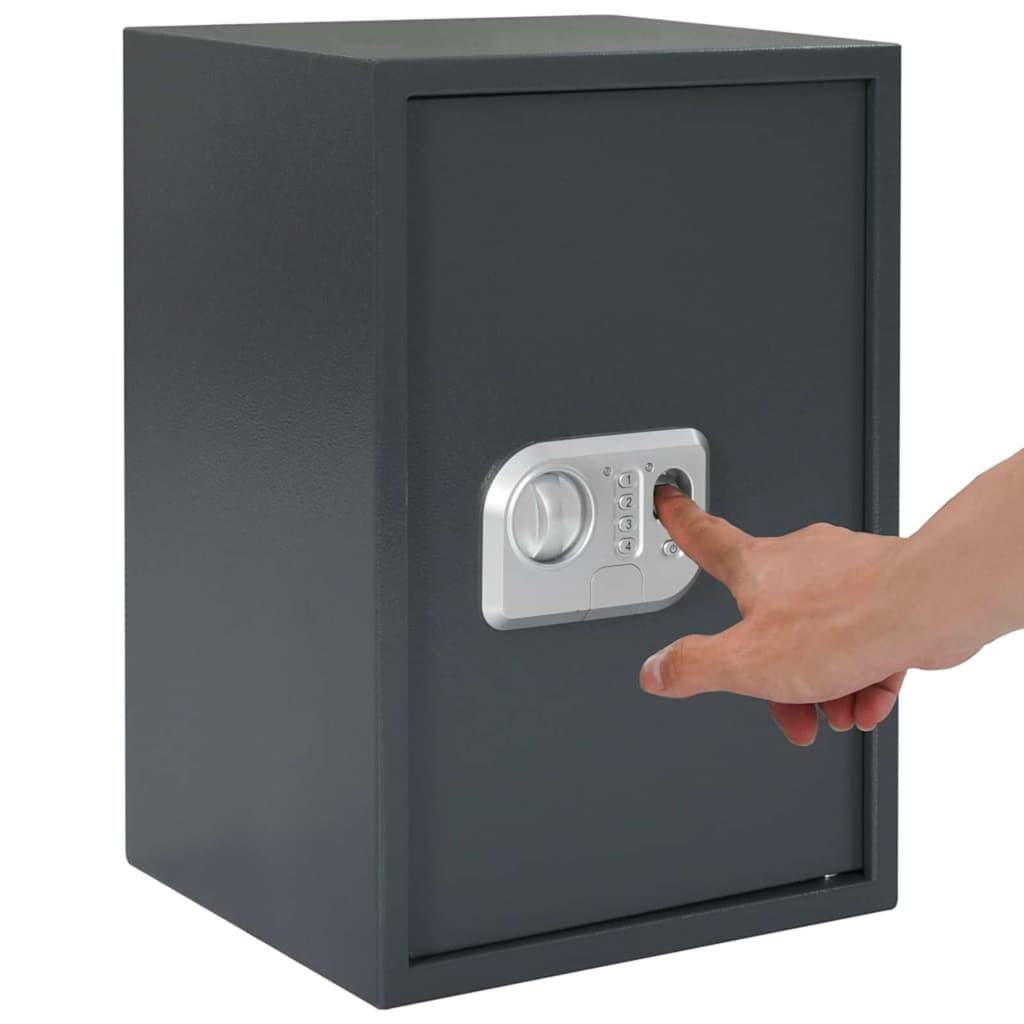 Cassetta di sicurezza digitale Grigio scuro 35 x 31 x 50 cm