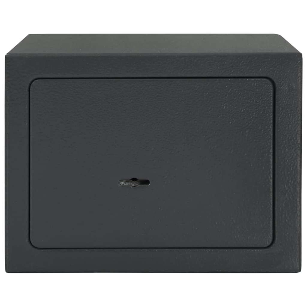 Cassaforte con blocco Grigio scuro 23 x 17 x 17 cm Acciaio