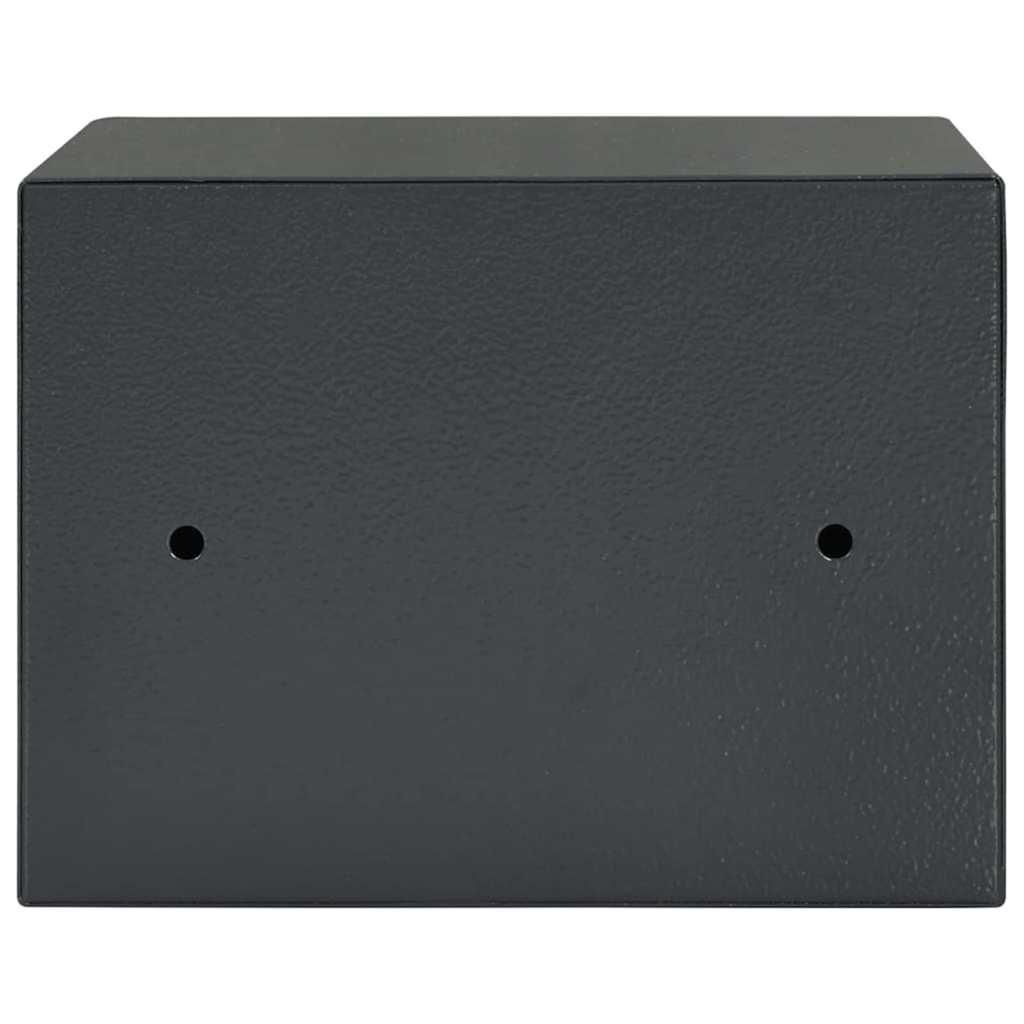 Cassaforte con blocco Grigio scuro 23 x 17 x 17 cm Acciaio