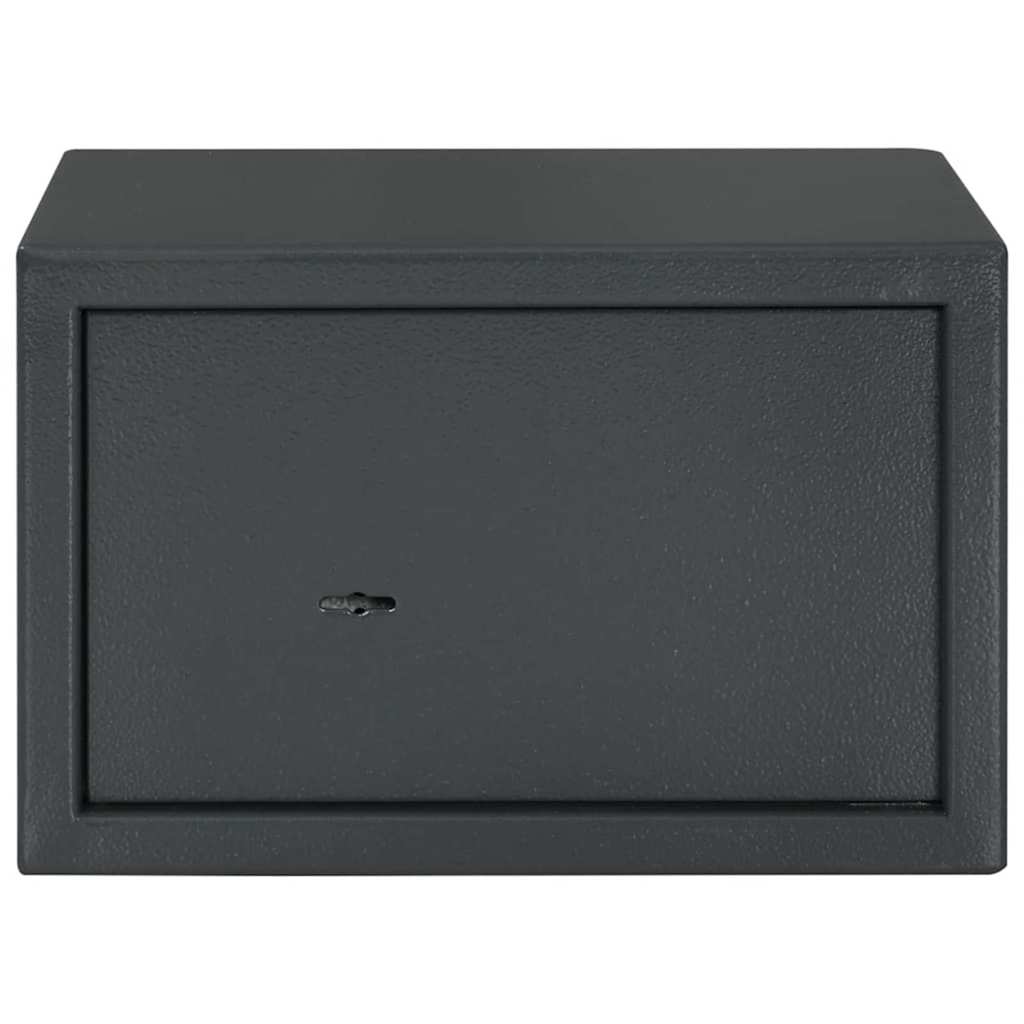 Cassaforte con blocco Grigio scuro 31 x 20 x 20 cm Acciaio