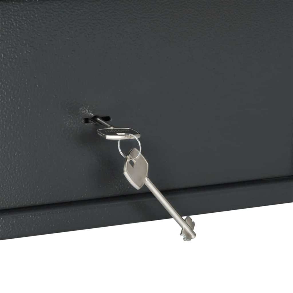 Cassaforte con blocco Grigio scuro 31 x 20 x 20 cm Acciaio