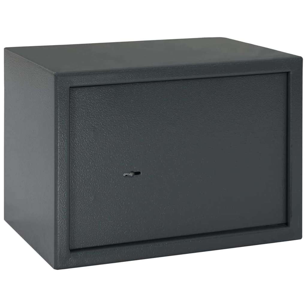 Cassaforte con blocco Grigio scuro 35 x 25 x 25 cm Acciaio