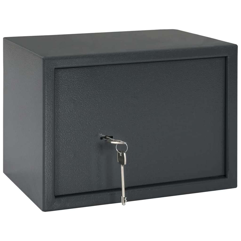 Cassaforte con blocco Grigio scuro 35 x 25 x 25 cm Acciaio