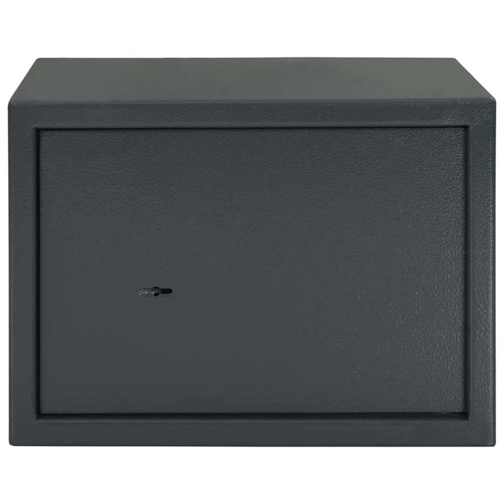 Cassaforte con blocco Grigio scuro 35 x 25 x 25 cm Acciaio