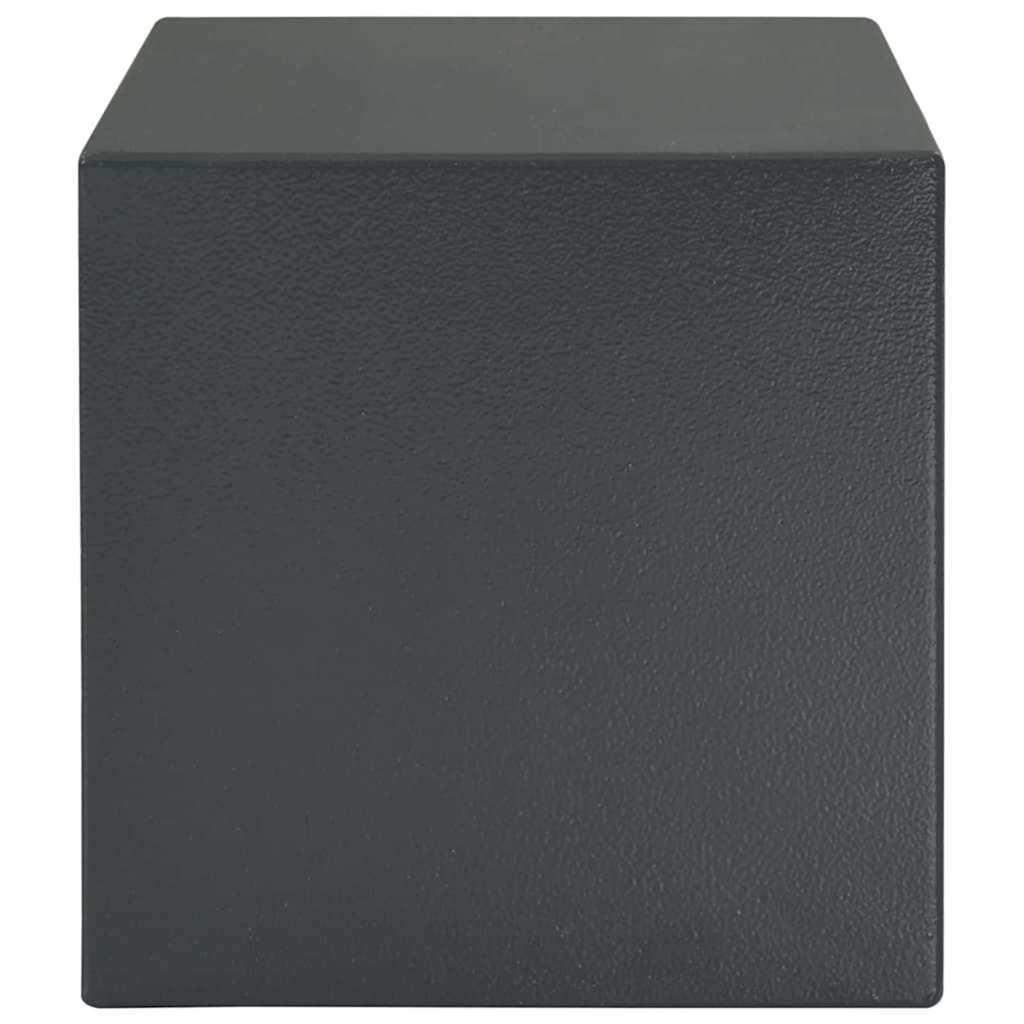 Cassaforte con blocco Grigio scuro 35 x 25 x 25 cm Acciaio