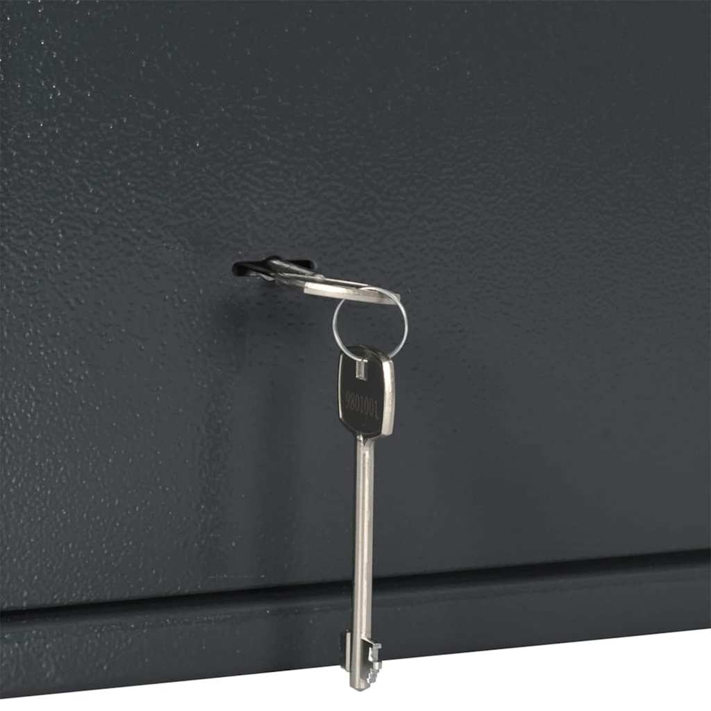 Cassaforte con blocco Grigio scuro 35 x 25 x 25 cm Acciaio