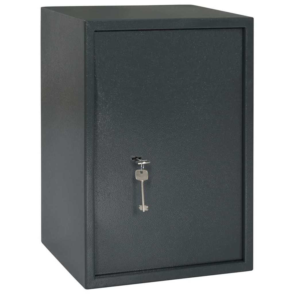 Cassaforte con blocco Grigio scuro 35 x 31 x 50 cm Acciaio