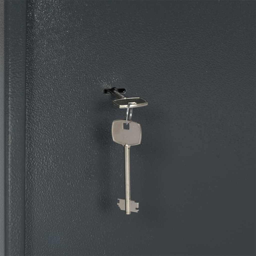 Cassaforte con blocco Grigio scuro 35 x 31 x 50 cm Acciaio