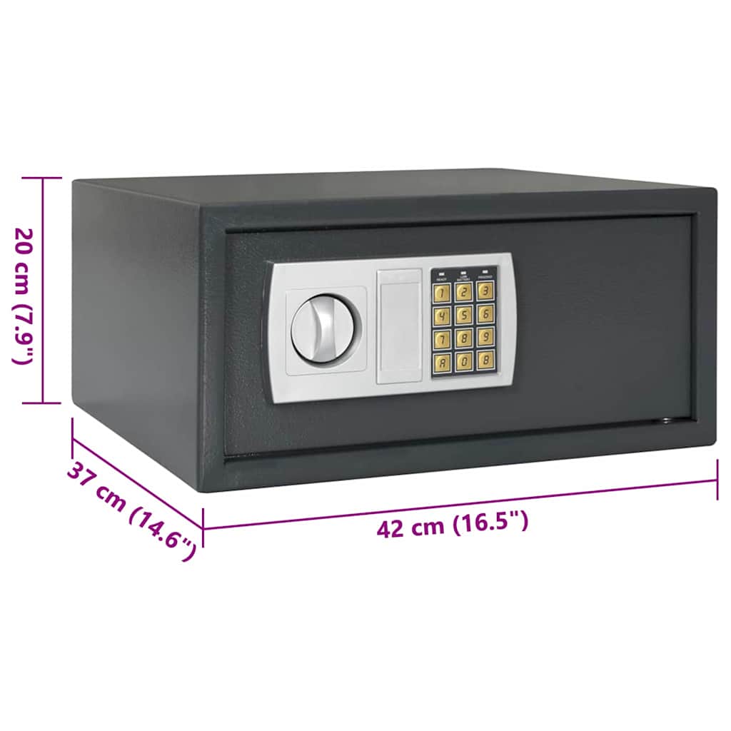 Cassetta di sicurezza digitale Grigio scuro 42 x 37 x 20 cm