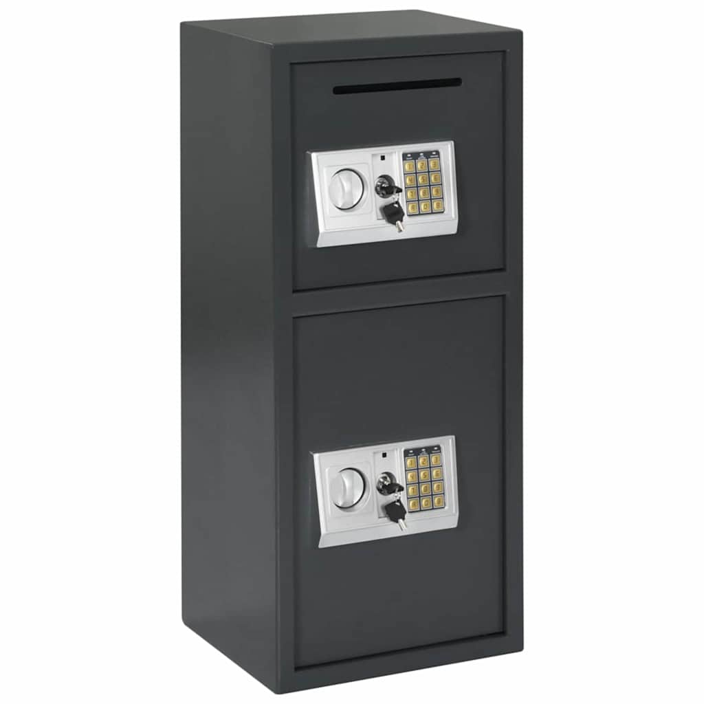 Cassetta di sicurezza digitale Grigio scuro 35 x 31 x 80 cm