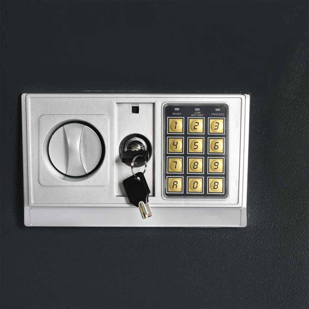 Cassetta di sicurezza digitale Grigio scuro 35 x 31 x 80 cm