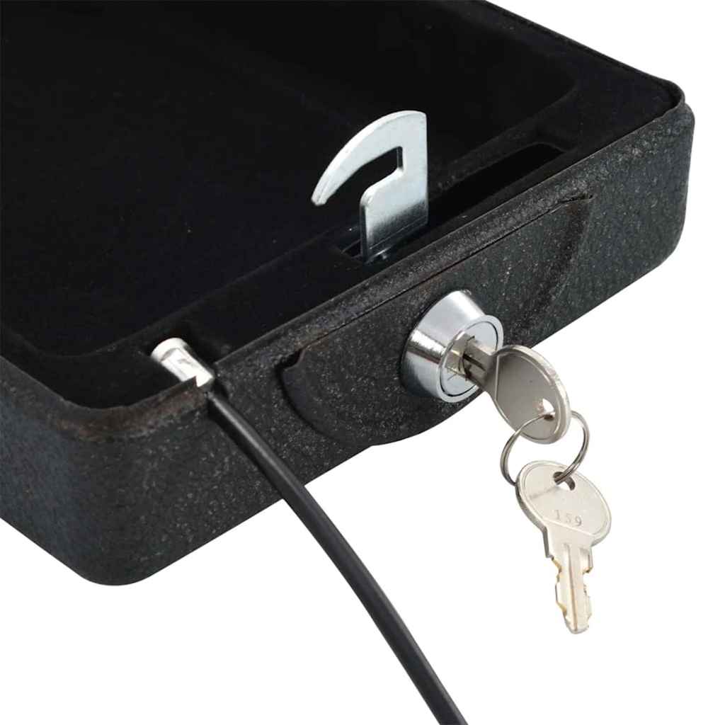 Cassaforte per Auto con blocco Nero 22 x 16 x 7 cm Acciaio