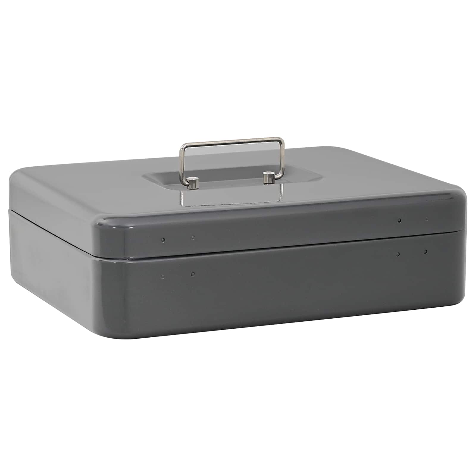 Scatola per Contanti Grigio scuro 30 x 24 x 9 cm Acciaio