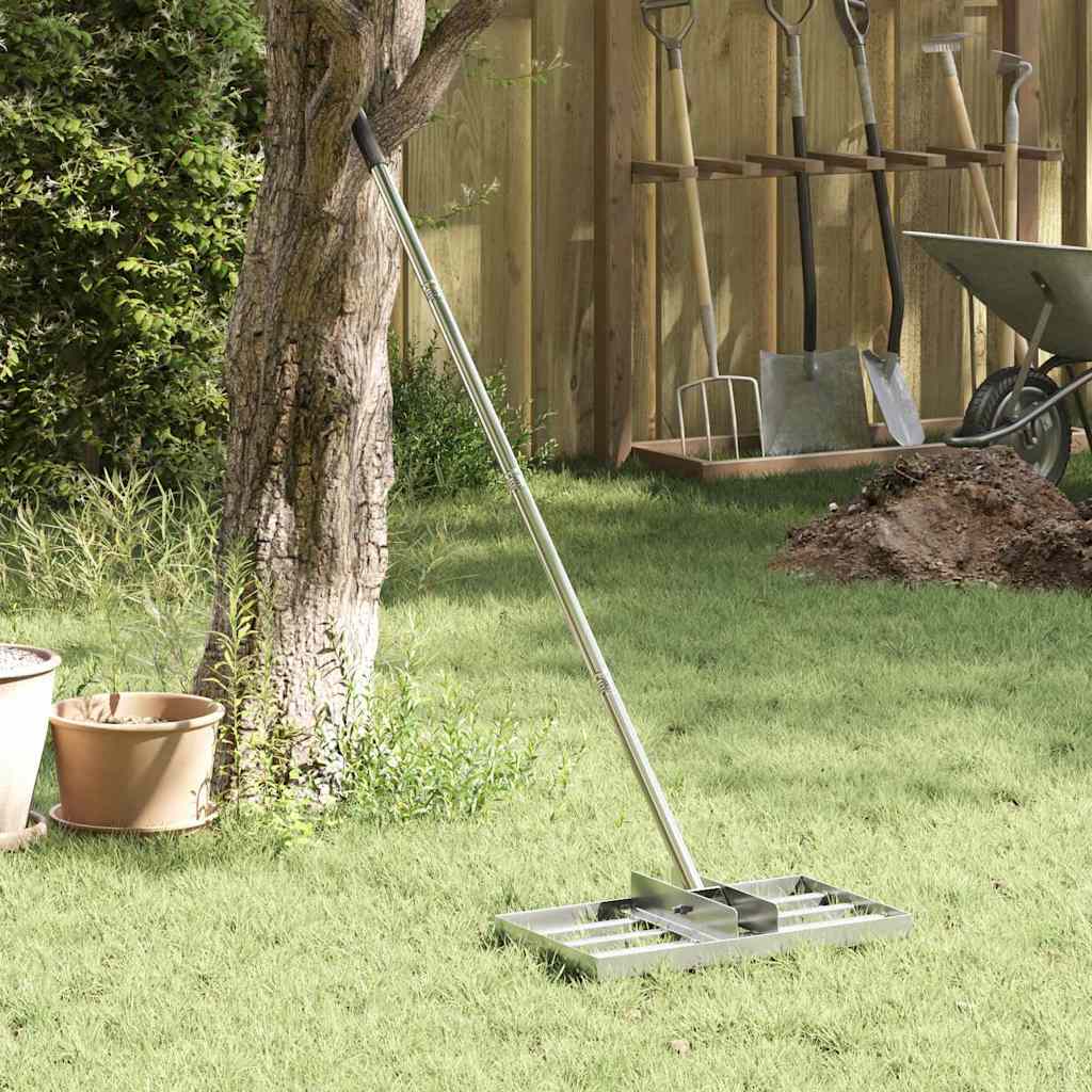 Rastrello per livellare il giardino Argento 45 x 25 x 200 cm