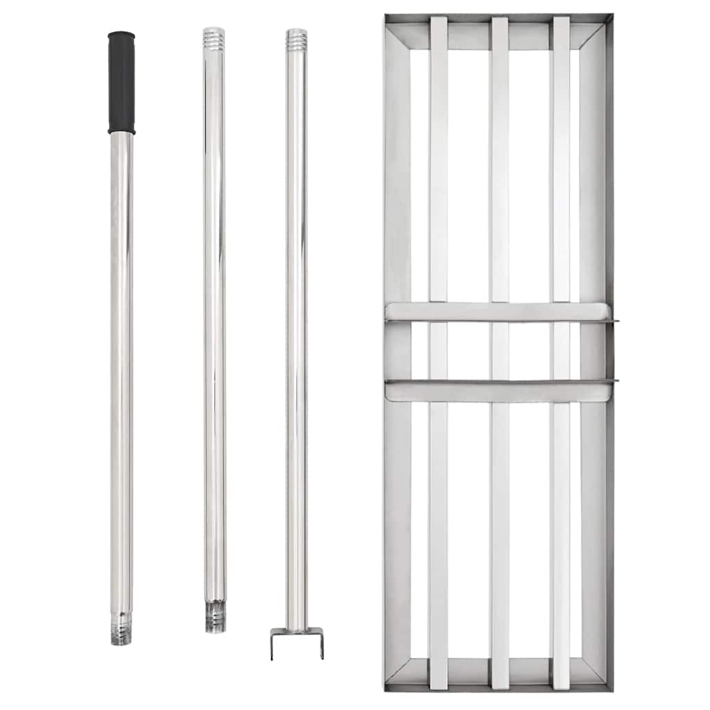 Rastrello livellatore da giardino Argento Acciaio inossidabile