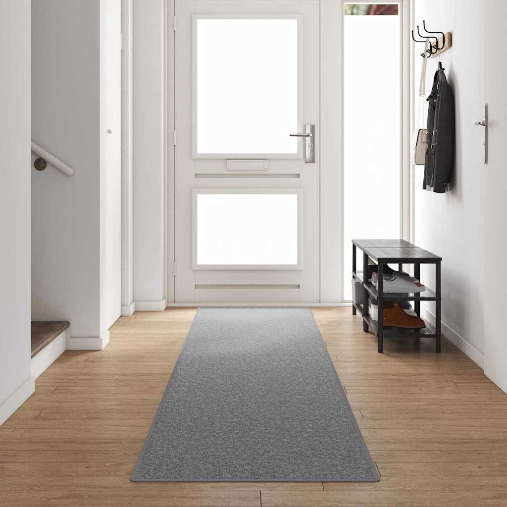 Runner in Moquette Grigio chiaro 80 x 500 cm 100% Polipropilene