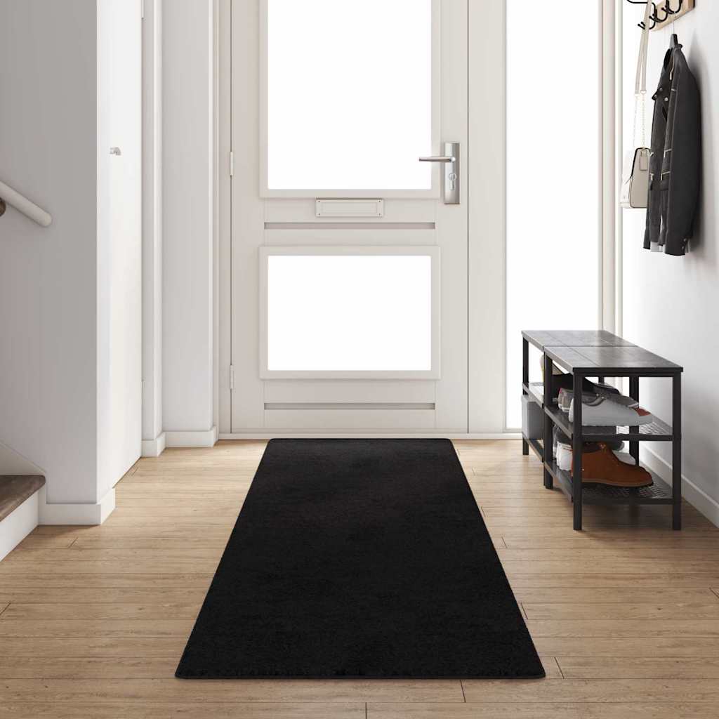 Runner in Moquette Nero 80 x 400 cm 100% Polipropilene Tuft